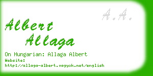 albert allaga business card